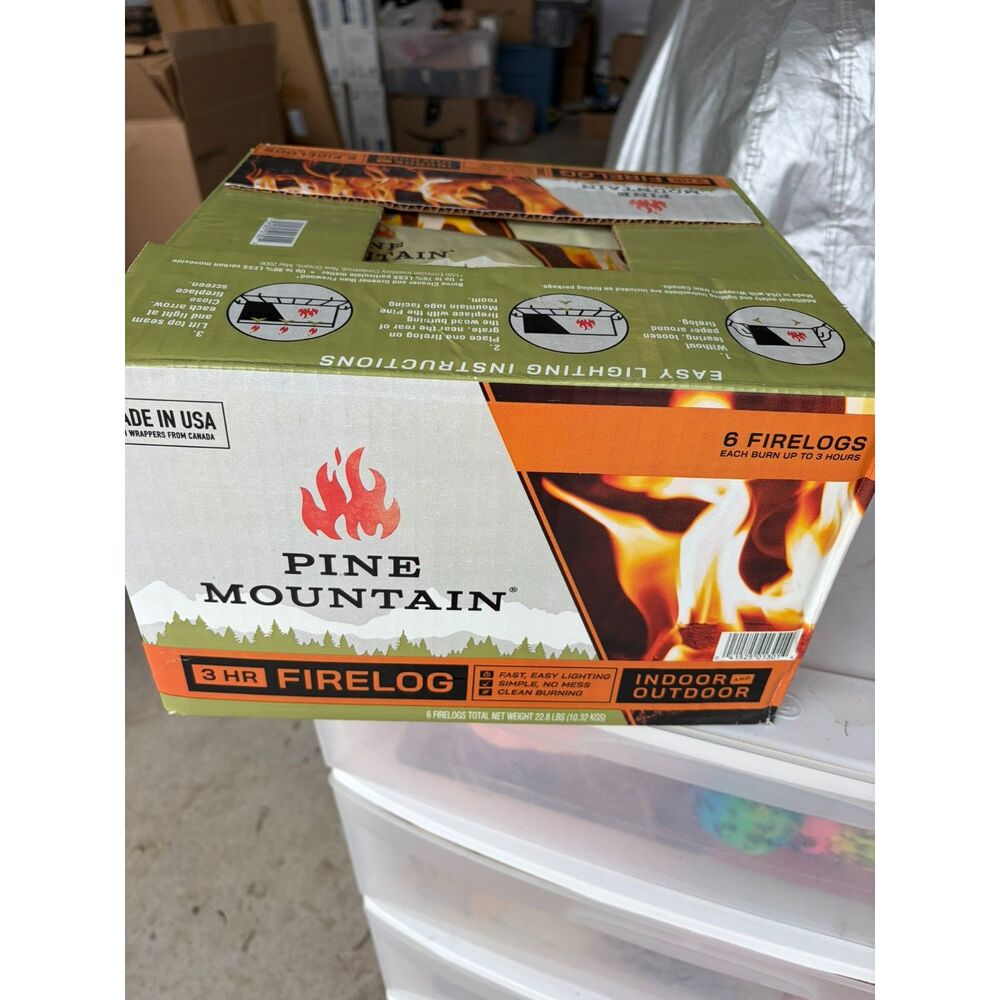 Case of Pine Mountain 3 hr firelogs for indoors/outdoors